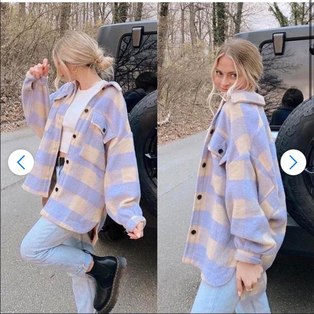 Princess Polly Keely Shacket Purple Size L/XL